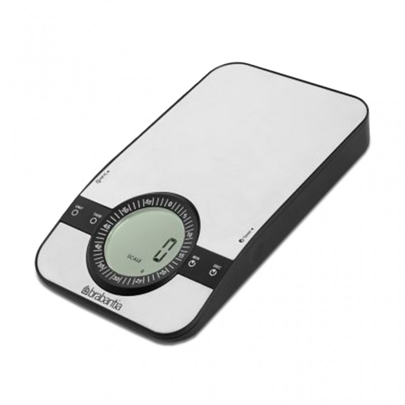 Brabantia 480607 Rectangular Matt Steel Digital Kitchen Scale 5YW "O"