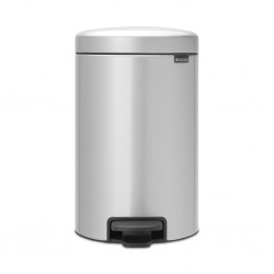 Brabantia 113680 12L Metallic Grey Newlcon Pedal Bin 10YW "O"