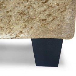 Marco Ottoman in Plain Gold/Patern Fabric