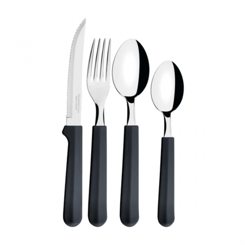 Tramontina 23299/683 25pcs Black Cutlery Set "O"