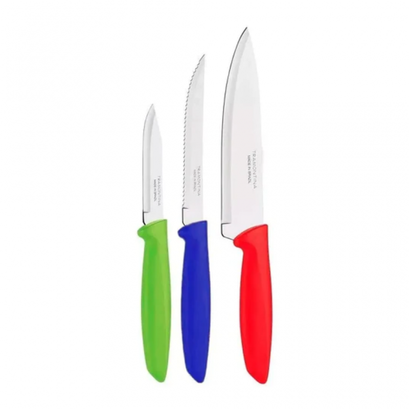 Tramontina 23498/920 3pcs Knives Set Plenus Blister Packaging "O"