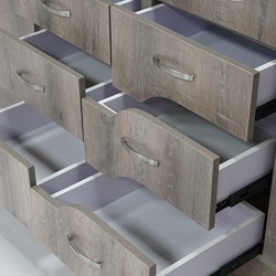 Alpine Wardrobe 4 Doors MDF Grey