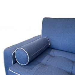 Chelsea Sofa Corner LHF 3S+RHF Chaise Blue Fabrics W/2 Bolsters