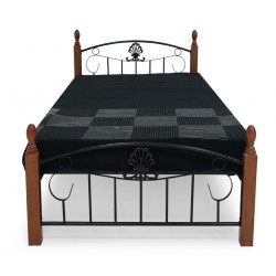 Oregon Bed 90x190 cm Rubberwood/Metal