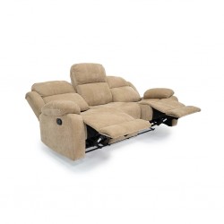 Sabella 3 Seater Reclining Sofa Camel Color Fabric