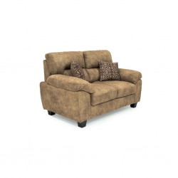 Maurizio 2 Seater Brown Pewter Col Fabric