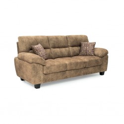 Maurizio 3 Seater Brown Pewter Col Fabric