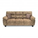 Maurizio 3 Seater Brown Saddle Col Fabric