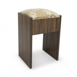 Bellinzona Dressing Table & Pouf in Melamine MDF Brown & Off White