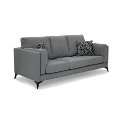 Burbank 3 Seater in Grey Col Fabric