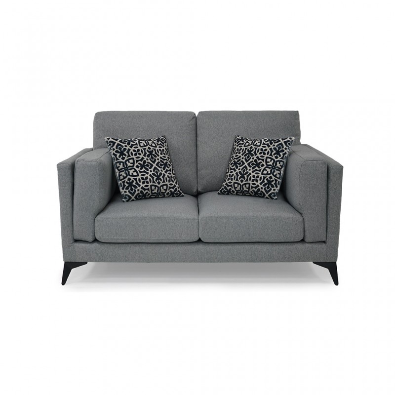 Burbank 2 Seater in Grey Col Fabric