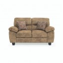 Maurizio 2 Seater Brown Saddle Col Fabric