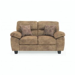 Maurizio 2 Seater Brown Saddle Col Fabric