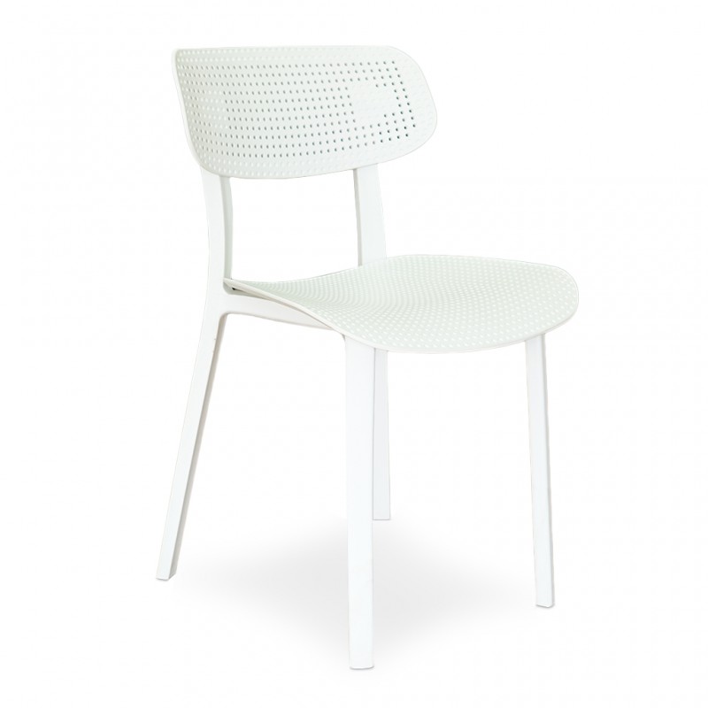 Stacking Chair COUL804 White Plastic