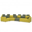 Picasso Sofa Corner in Mustard Fabric