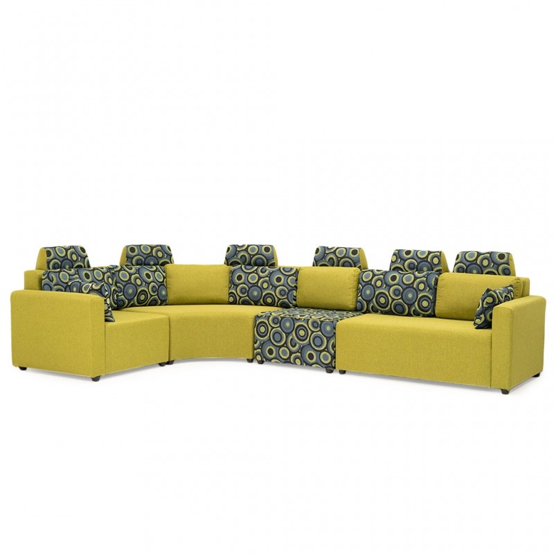 Picasso Sofa Corner in Mustard Fabric