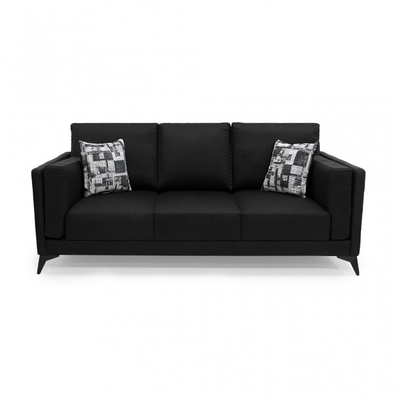 Burbank 3 Seater in Black Col Fabrics