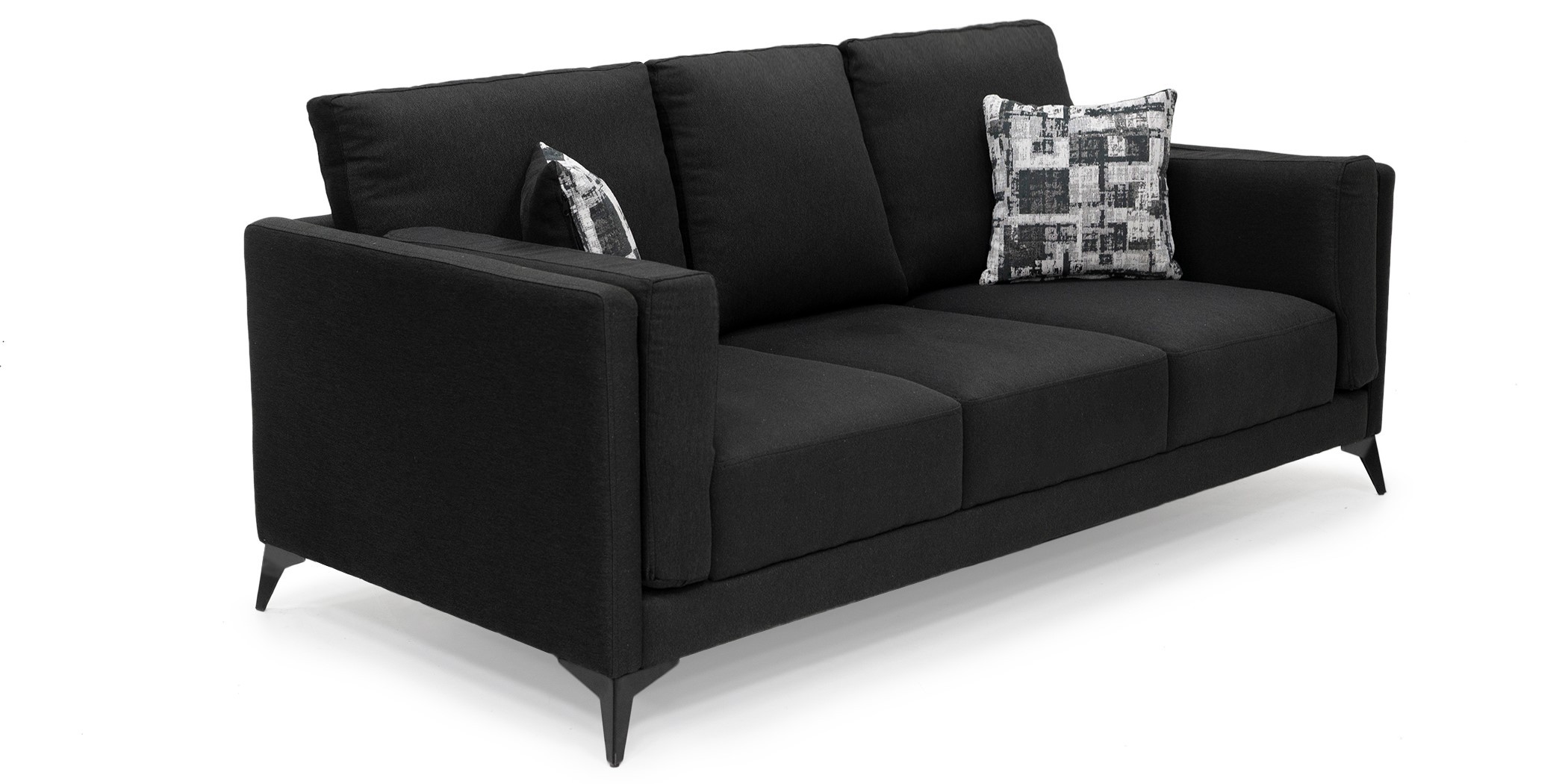 Burbank Sofa 3+2+1 Black Fabric