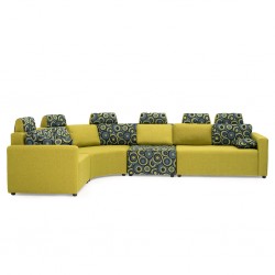 Picasso Sofa Corner in Mustard Fabric