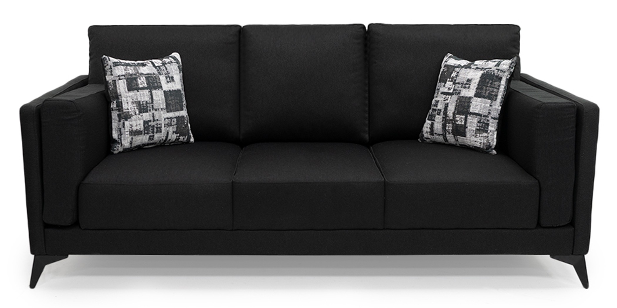 Burbank Sofa 3+2+1 Black Fabric