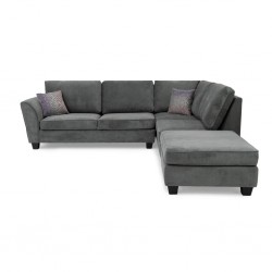 Bella Sofa Corner +Ottoman Grey Col Fabrics