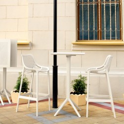 Siesta Sky Folding Bar Table White 60x60cm Ref 116