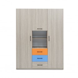 Zermatt Wardrobe 2 Doors and 3 Drawers in Melamine