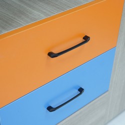 Zermatt Wardrobe 2 Doors and 3 Drawers in Melamine