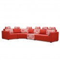 Picasso Sofa Corner in Red Fabric