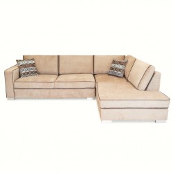 Delta Sofa Corner in Beige Col Fabric