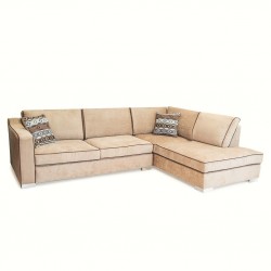 Delta Sofa Corner in Beige Col Fabric