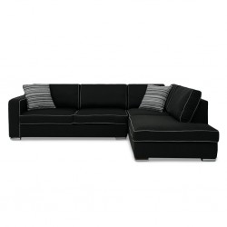 Delta Sofa Corner in Black Col Fabric