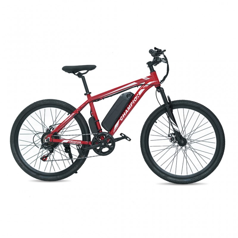 Champion HL8612 250 Watts (0.25Kw) Red 26" Electric Bike