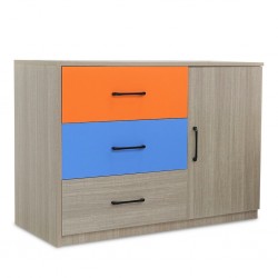 Zermatt Chest of Drawers With 1 Door in Melamine MDF