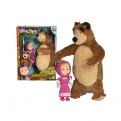 Simba Masha Set Plush Bear With Doll, Small