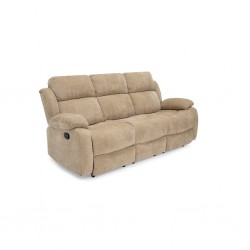 Sabella 3 Seater Reclining Sofa Camel Color Fabric