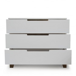 Arte Chest of Drawer 3 Drawers In Melamine MDF Wash Oak & White