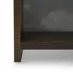 Levitas Night Table Dark Brown & White