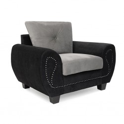 Isllington Accent Chair Oakley Black Fabric