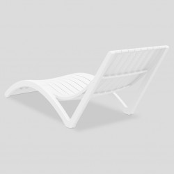 Siesta Slim Sunlounger White Ref 087