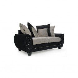 Isllington 2 Seater Oakley Black Fabric