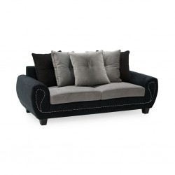 Isllington 3 Seater Oakley Black Fabric