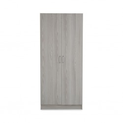 Ace Wardrobe 2 Doors Grey MDF With Shelves