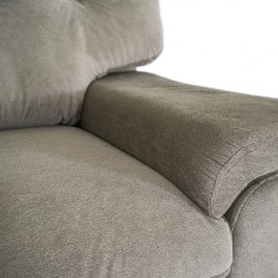 Albie 3 Seater in Pale Brown Col Fabric