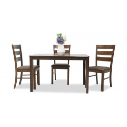 Grace Table and 4 Chairs Dirty Oak Rubberwood