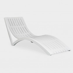 Siesta Slim Sunlounger White Ref 087