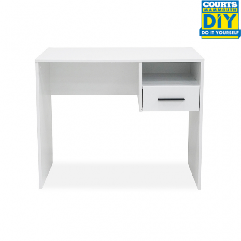 White Office Desk With 1 Drawer