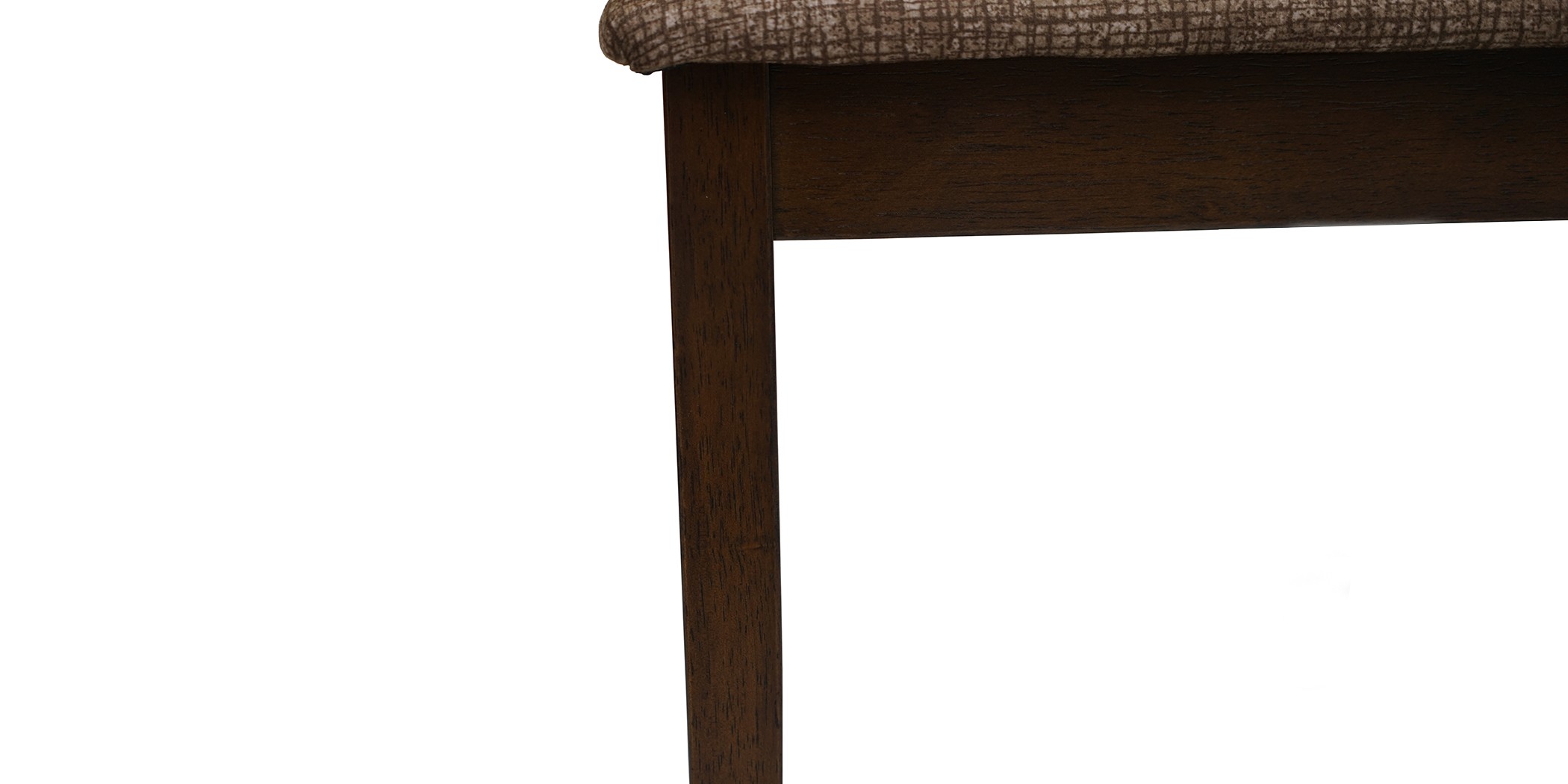 Oakland Table and 6 Chairs in Rubberwood/Brown Fabric