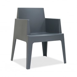 Siesta Box Armchair Dark Grey Ref 058