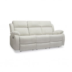 Sabella 3 Seater Reclining Sofa Ivory Color Fabric